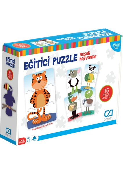 CA GamesEğitici Puzzle Neşeli Hayvanlar