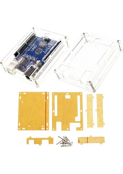 Nano Uno R3 276 Parça 4 İn 1 Robotik Kodlama 2 Wd Tekerlekli Araba Şasesi Ve Dıy Case Muhafazalı Süper Proje Eğitim Seti