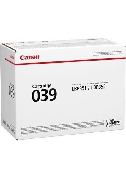 Crg-039 Lbp351 / Lbp352 Siyah Toner