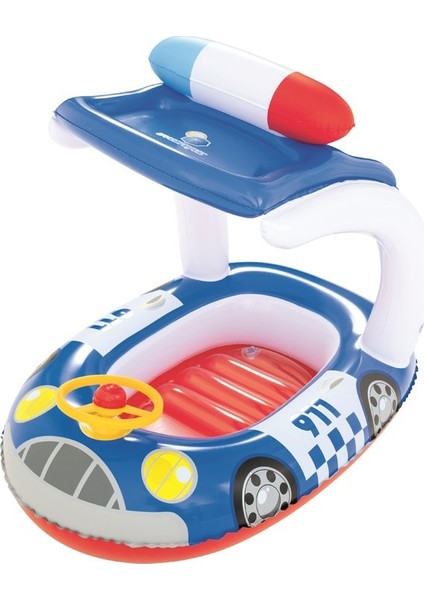 34103 Gölgelikli Direksiyonlu Deniz Botu Baby Float Renk Mavi