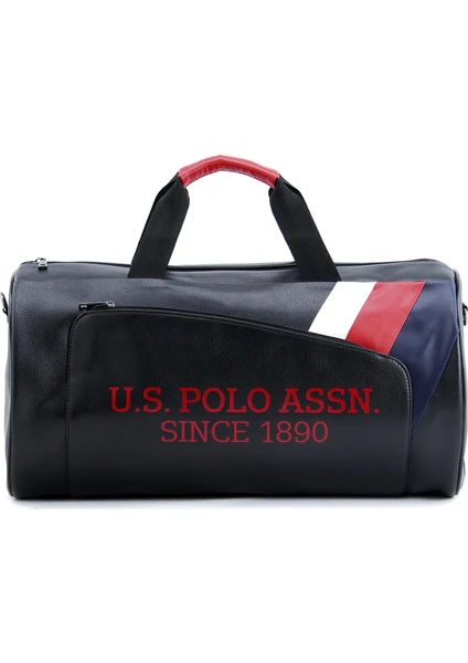 U.S. Polo Assn. Plduf9501 Suni Deri Seyahat Çantası Siyah