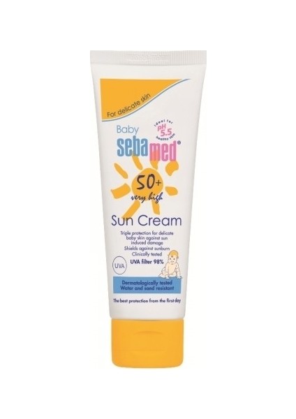 Baby Sun Cream SPF 50+ 75 ml (Bebekler İçin Güneş Koruyucu Krem)