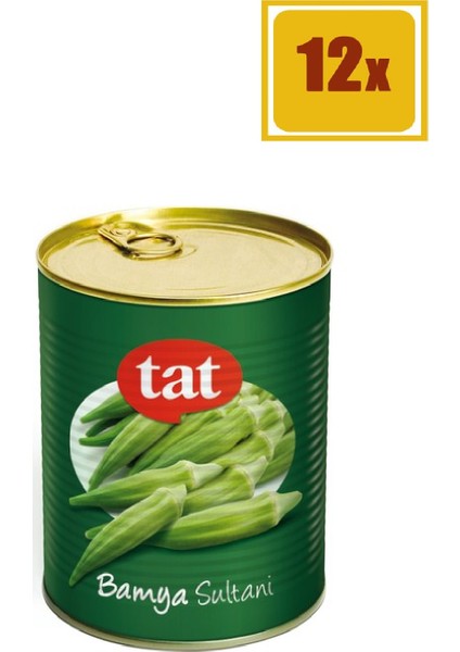 Bamya Sultani Teneke 800 gr 12'li Set