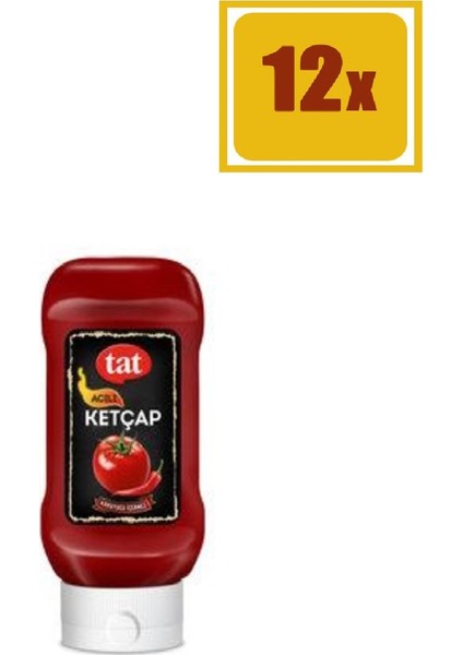 Acılı Büfe Tipi Ketçap 650 gr 12'li Set