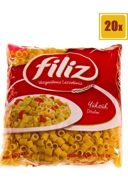 Yüksük Makarna 500 gr 20'li Set