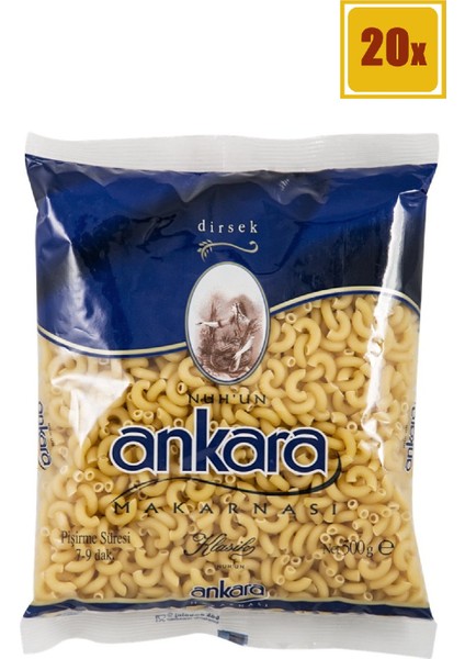 Nuh Ankara Dirsek Makarna 500 gr 20'li Set