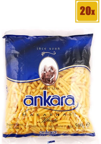 Nuh Ankara İnce Uzun Makarna 500 gr 20'Li Set