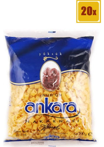 Nuh Ankara Yüksük Makarna 500 gr 20'li Set
