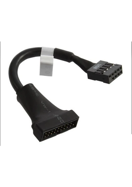 19 Pin USB 3.0 Erkek 9 Pin USB 2.0 Dişi Dönüştürücü Çevirici Kablo