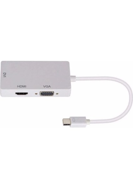 Mini Displayport To HDMI DVI VGA Çevirici Dönüştürücü