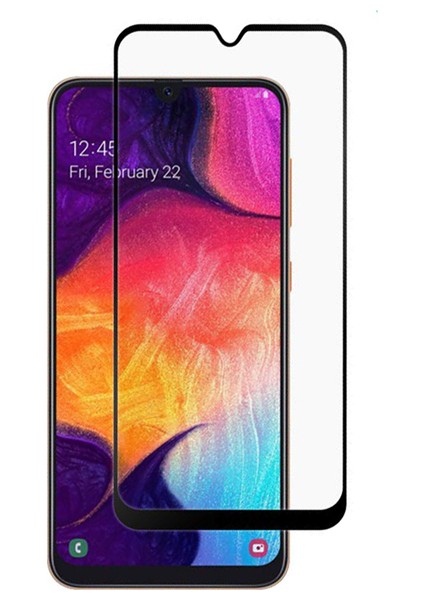 Samsung Galaxy A50s / A30s / A50 Tam Kaplayan Tamperli Cam Ekran Koruyucu Curved Kırılmaz Kenar