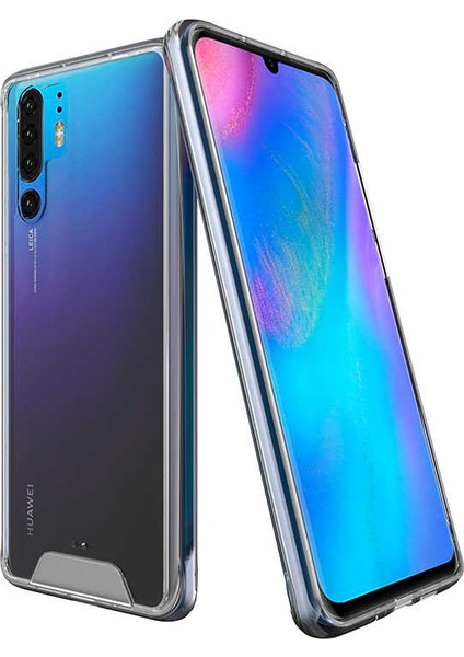 Huawei P30 Pro Kılıf Gard Ultra Sert Silikon Arka Kapak Şeffaf