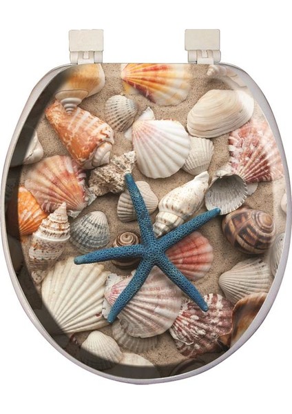 Classic Yumuşak Desenli Klozet Kapağı Alt Kapak Beyaz