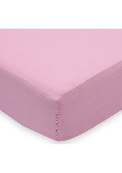 Lastikli Penye Çarşaf 160 x 200 cm Pembe