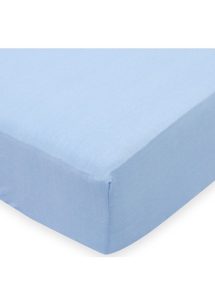 Lastikli Penye Çarşaf 160 x 200 cm Mavi