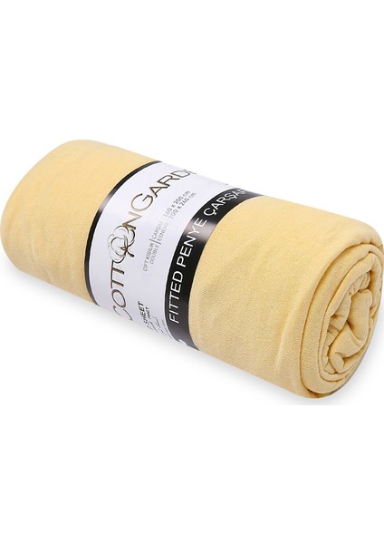 Lastikli Penye Çarşaf 100 x 200 cm Sarı fırsatları