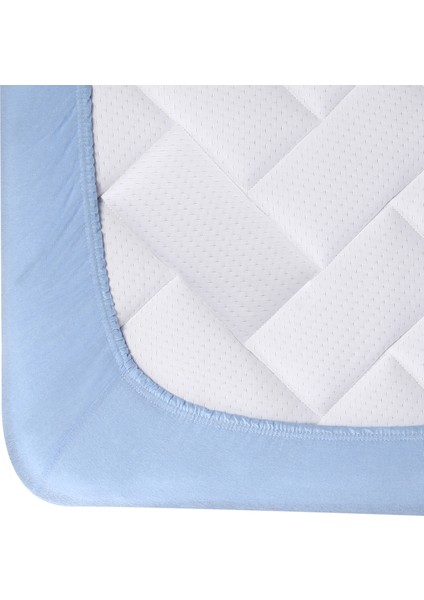 Lastikli Penye Çarşaf 100 x 200 cm Mavi fiyatları