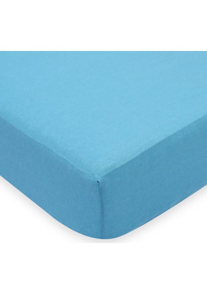Lastikli Penye Çarşaf 100 x 200 cm Koyu Mavi
