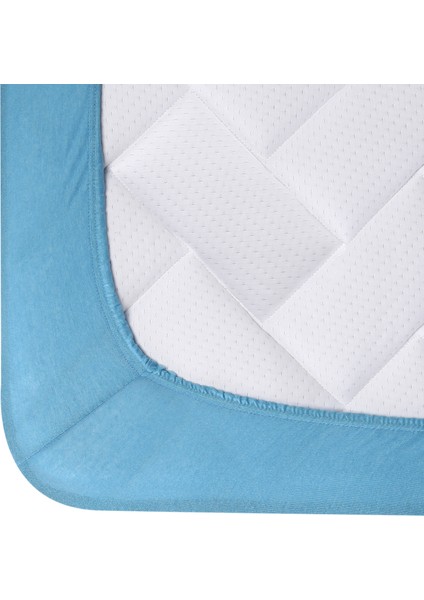 Lastikli Penye Çarşaf 100 x 200 cm Koyu Mavi fiyatları