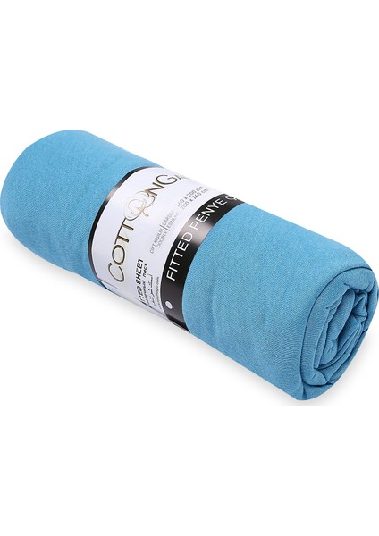 Lastikli Penye Çarşaf 100 x 200 cm Koyu Mavi fırsatları