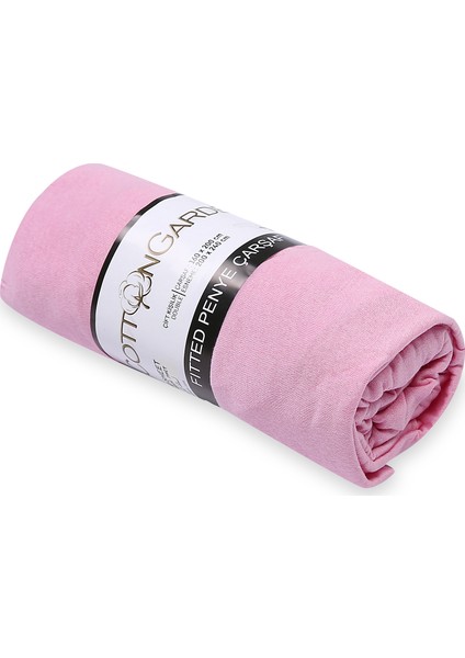 Lastikli Penye Çarşaf 100 x 200 cm Pembe fırsatları