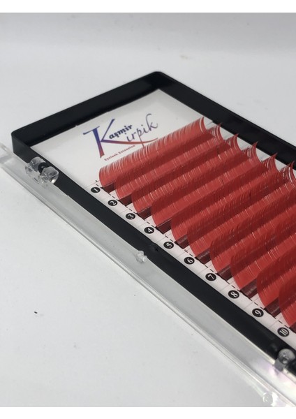 Renkli 007 mm C Kıvrım Mix Boy Kırmızı Renk