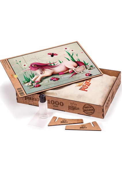 Pembe Mitolojik At Ahşap Puzzle 1000 Parça (CK01-M)