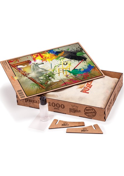 Çerçevedeki At Ahşap Puzzle 1000 Parça (KJ03-M)