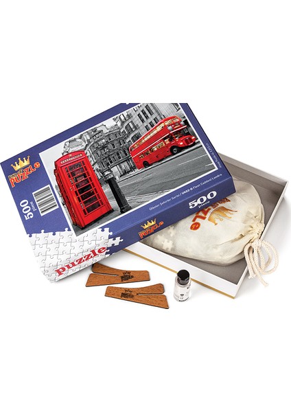Fleet Caddesi Londra Ahşap Puzzle 500 Parça (UK02-D)
