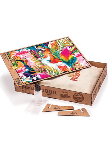 Renkli Papağanlar Ahşap Puzzle 1000 Parça (HV09-M)