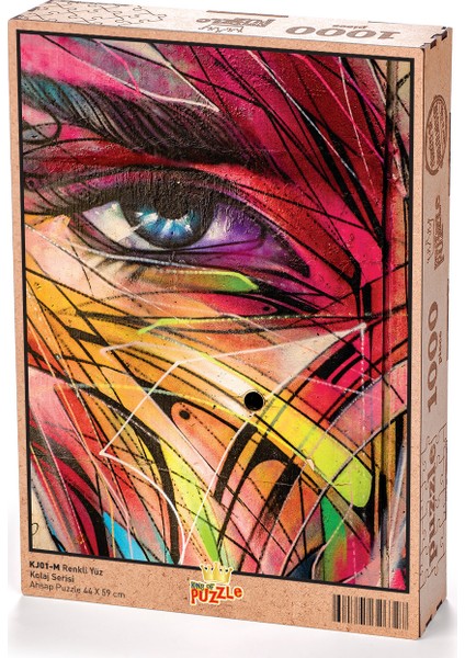 Renkli Yüz Ahşap Puzzle 1000 Parça (KJ01-M)