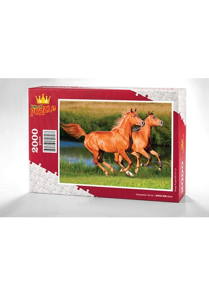 King Of Puzzle Atlar Ahşap Puzzle 2000 Parça (HV50-MM)