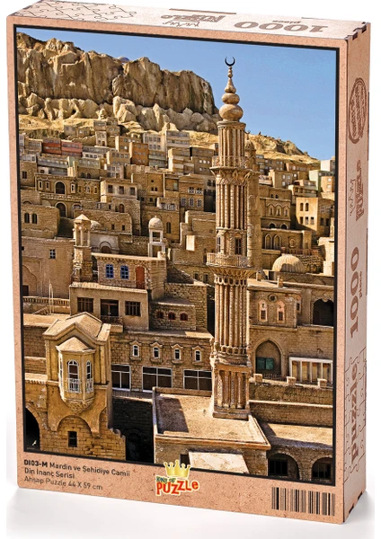 King Of Puzzle Mardin ve Şehidiye Camii Ahşap Puzzle 1000 Parça (DI03-M)