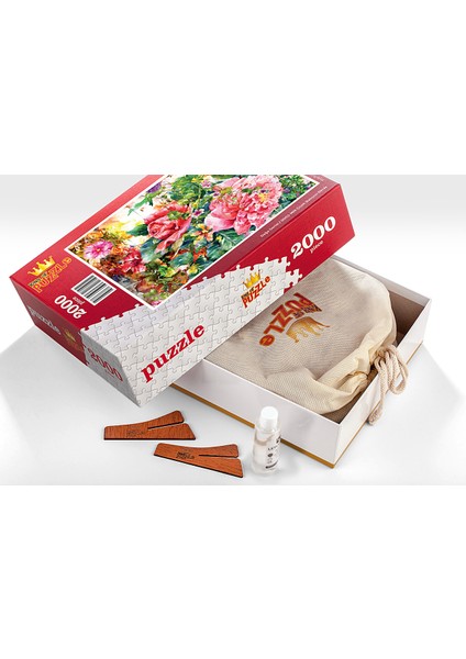 Çiçek Bahçesi Detay Ahşap Puzzle 2000 Parça (DG53-MM)