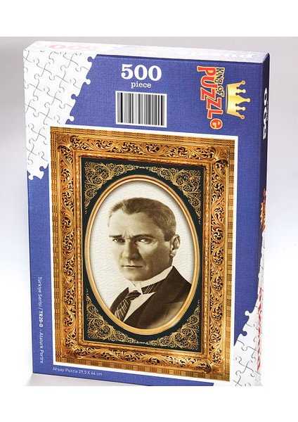 King Of Puzzle Atatürk Portre Ahşap Puzzle 500 Parça (TR20-D)