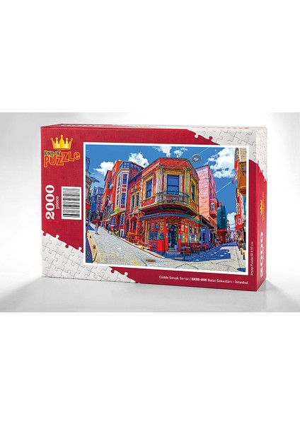 King Of Puzzle Balat Sokakları - İstanbul Ahşap Puzzle 2000 Parça (SK50-MM)