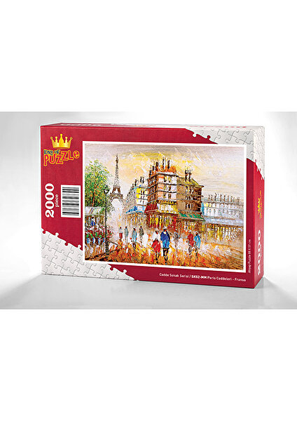 King Of Puzzle Paris Caddeleri - Fransa Ahşap Puzzle 2000 Parça (SK52-MM)