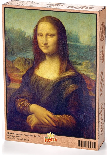 King Of Puzzle Mona Lisa -  Leonardo da Vinci Ahşap Puzzle 1000 Parça (KR05-M)