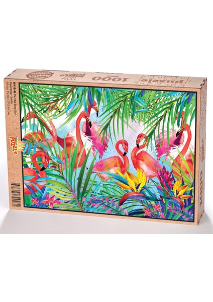 Pembe Kuğular Ahşap Puzzle 1000 Parça (HV15-M)