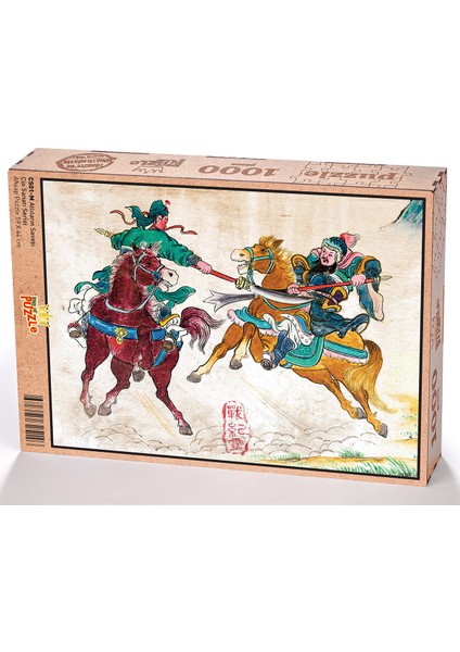 Atlıların Savaşı Ahşap Puzzle 1000 Parça (CS01-M)