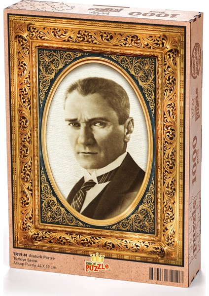 King Of Puzzle Atatürk Portre Ahşap Puzzle 1000 Parça (TR19-M)