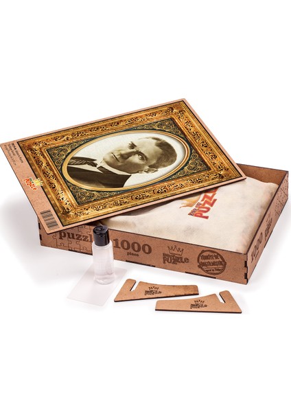 King Of Puzzle Atatürk Portre Ahşap Puzzle 1000 Parça (TR19-M)