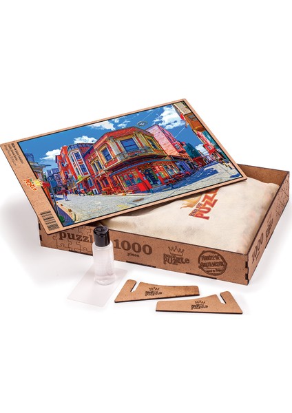 Balat Sokakları - İstanbul Ahşap Puzzle 1000 Parça (SK01-M)