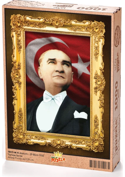 King Of Puzzle Atatürk - 29 Ekim 1933 Ahşap Puzzle 1000 Parça (TR17-M)