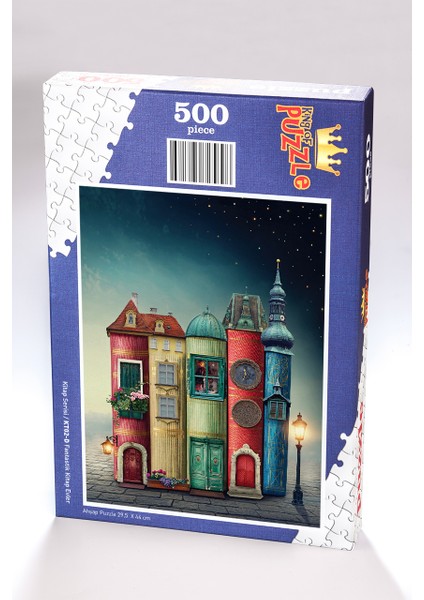 King Of Puzzle Fantastik Kitap Evler Ahşap Puzzle 500 Parça (KT02-D)