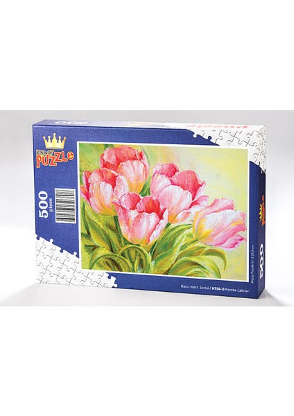 Pembe Laleler Ahşap Puzzle 500 Parça (NT06-D)