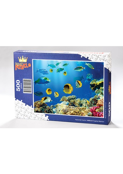 Tropikal Balıklar Ahşap Puzzle 500 Parça (HV06-D)
