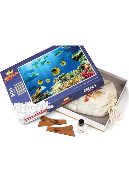 Tropikal Balıklar Ahşap Puzzle 500 Parça (HV06-D)