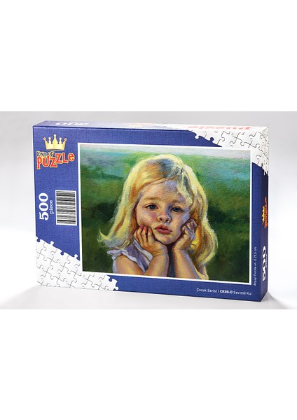 King Of Puzzle Sevimli Kız Ahşap Puzzle 500 Parça (CK08-D)