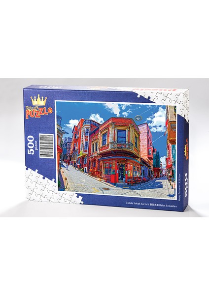 Balat Sokakları - İstanbul Ahşap Puzzle 500 Parça (SK02-D)